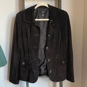 Alfani Women's Dark Brown Suede Blazer